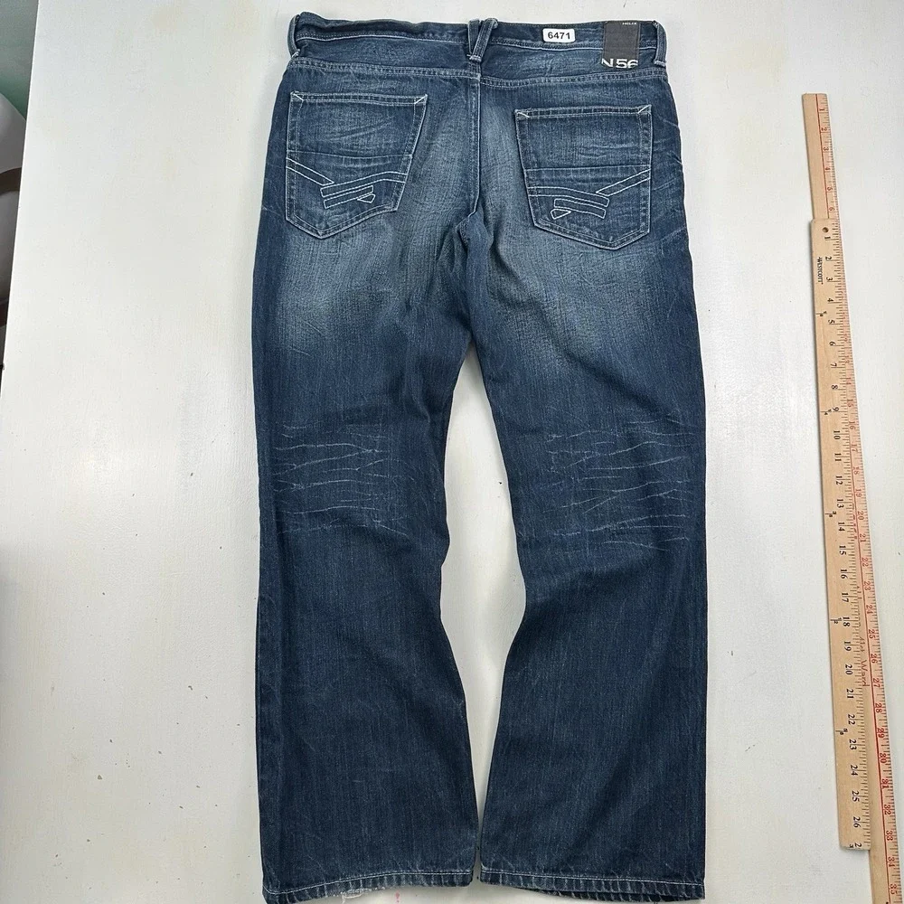 VTG Y2K Helix‎ Slim Boot Cut Jeans Men 34x30 Blue Medium Wash Denim Skate Grunge